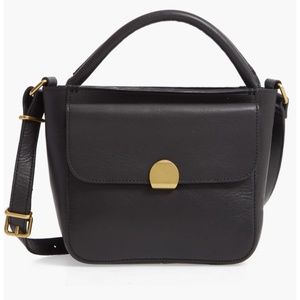 Madewell Black Mini Abroad Leather Crossbody Bag